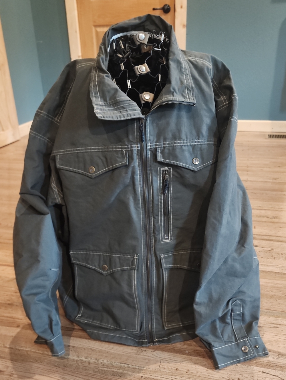 Men's Utility Field Jacket in Dark Green - Lightweight Workwear